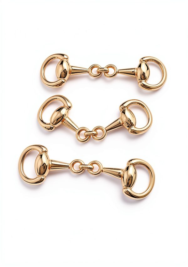 Equestrian Gold Plated Snaffle Bits for Equestrian Jewelry-3