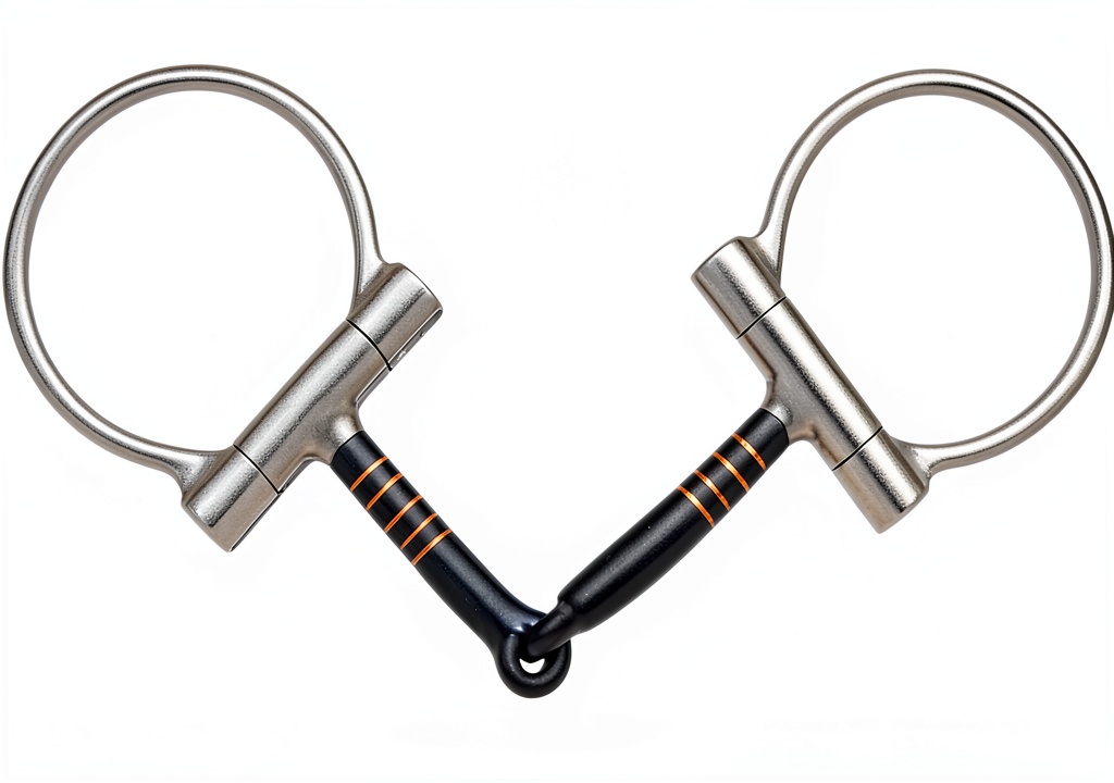 Installing Tough1 Sweet Iron Snaffle Offset Dee Bit 5in Iron on a wooden desk