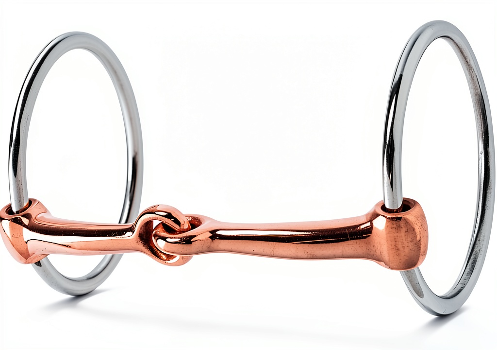 Weaver Leather stainless steel equestrian bit in a stable setting