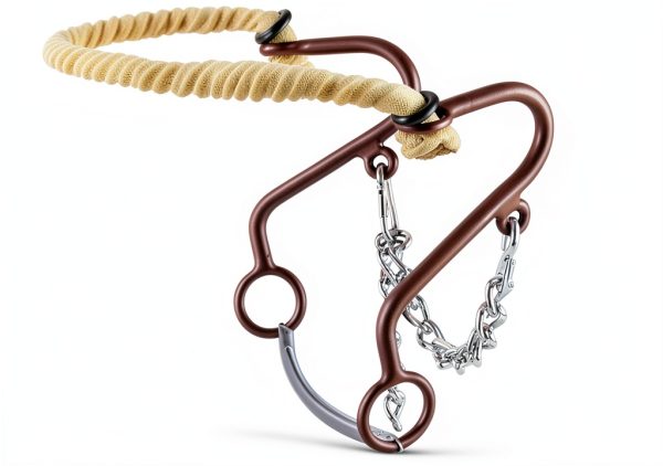 Western AT Rope Nose Little S Hackamore Carbon Steel-0