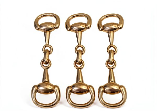 Equestrian Gold Plated Snaffle Bits for Equestrian Jewelry-2