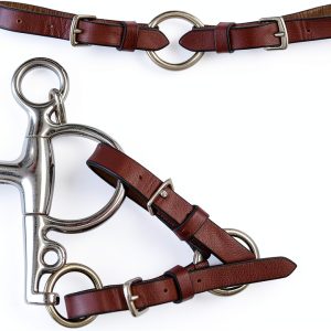 Equestrian Bit Exselle Leather Oil Rubbed Havana-0