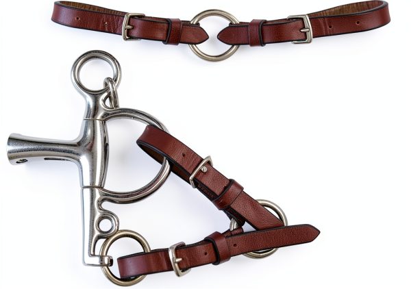 Equestrian Bit Exselle Leather Oil Rubbed Havana-0
