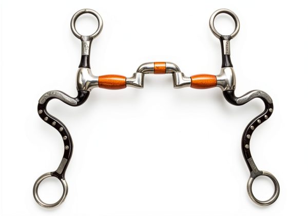 Equestrian Bit AJ Tack Silver Copper Roller-0