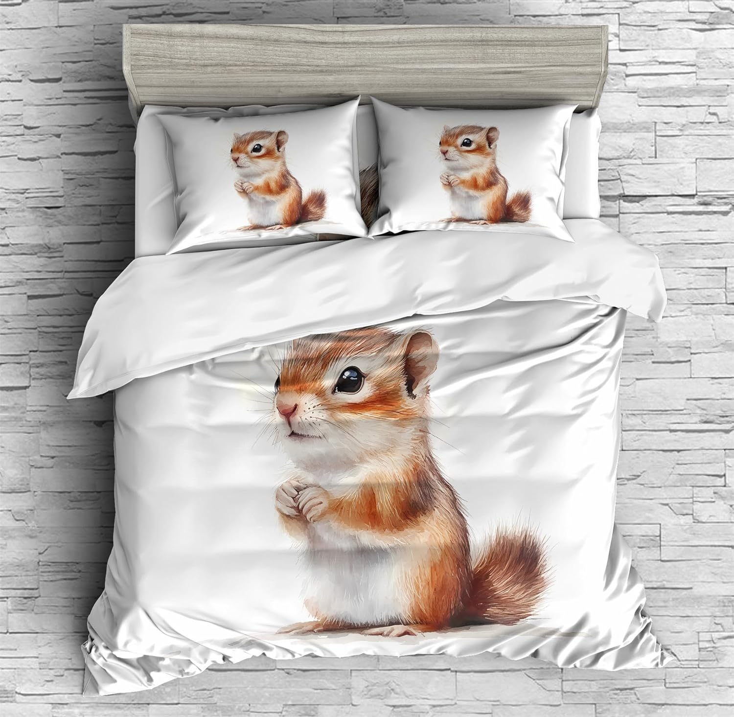 Installing REALIN Twin-172x218cm-3PCS Microfiber Duvet Cover on a nursery bed