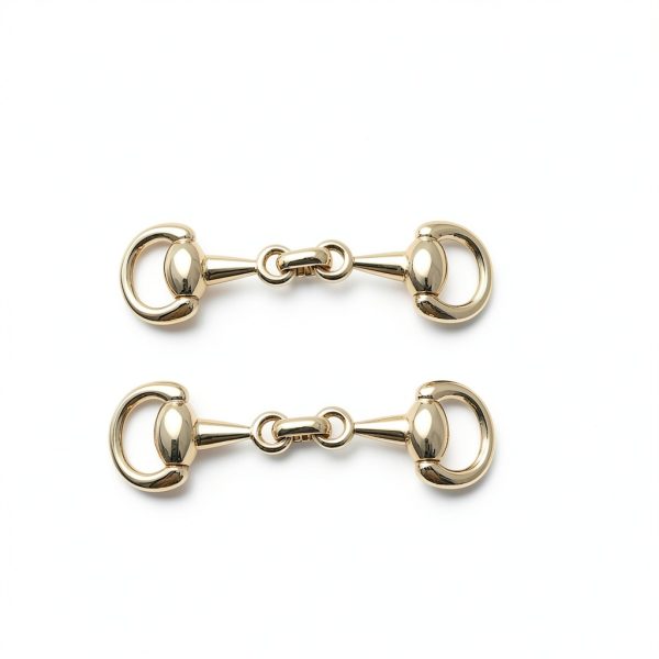Equestrian Gold Plated Snaffle Bits for Equestrian Jewelry-1