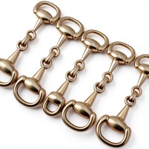 Equestrian Gold Plated Snaffle Bits for Equestrian Jewelry-0