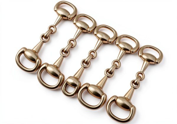 Equestrian Gold Plated Snaffle Bits for Equestrian Jewelry-0