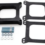 SHLPDFM Carburetor Spacer 1in Phenolic Adapter for 4‑Barrel Holley-0