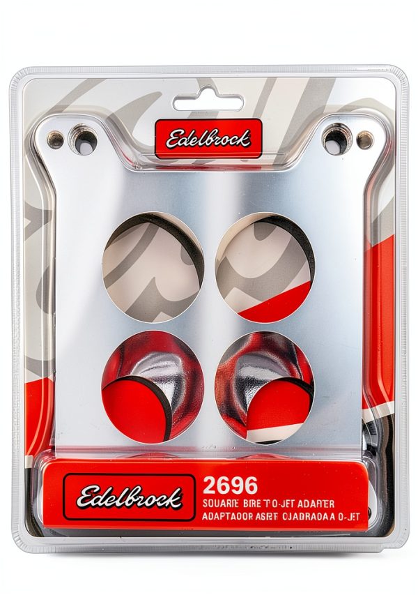 Edelbrock 2696 Carburetor Adapter 0.85in for Square to Spread-5